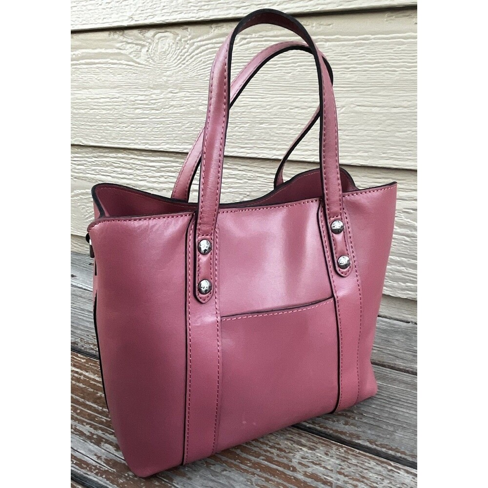 Patricia Nash Darby Tote Leather Crossbody Bag Turn Lock - Pink - Picture 7 of 16